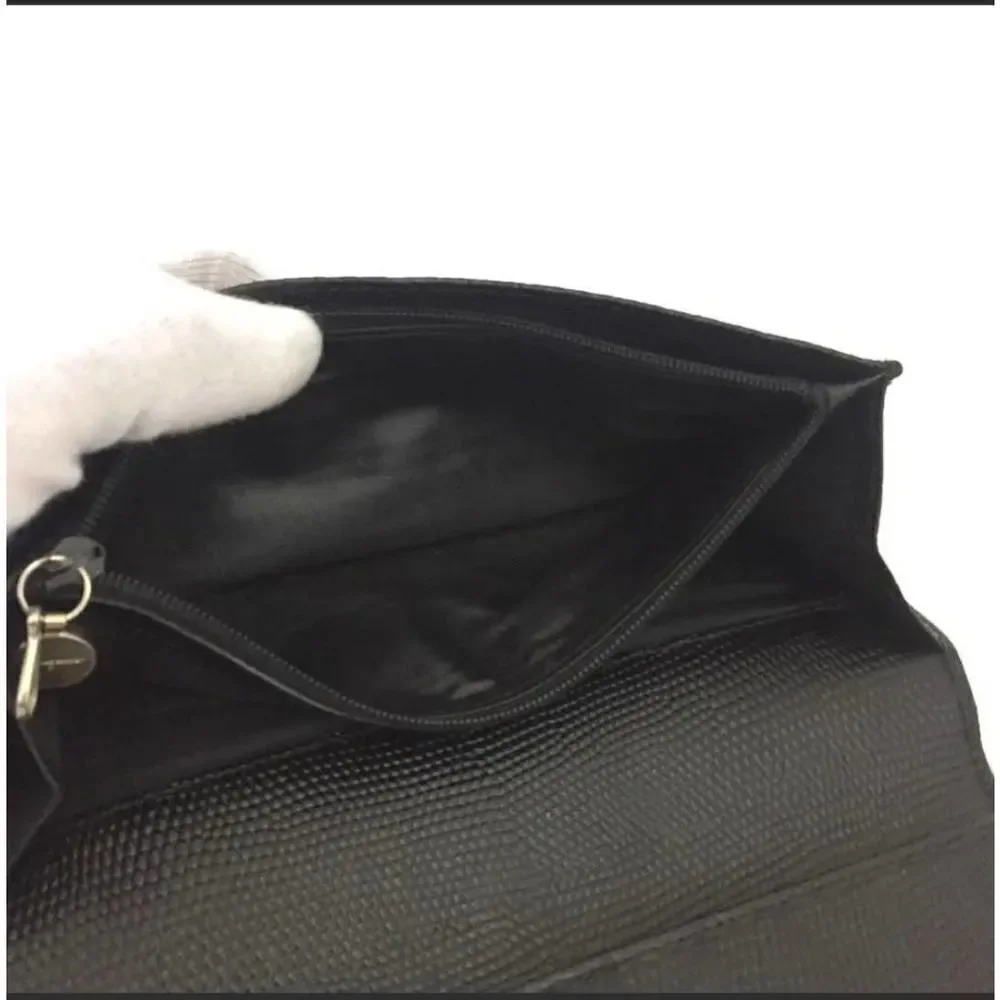 Salvatore Ferragamo Vara Black Leather Long Bifold Wallet/1A5349